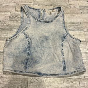 Billabong cropped washed jeans tank